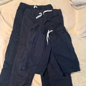 2 long pants & 1 shorts navy uniform bottoms